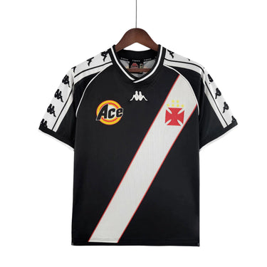 Camisa Vasco Home 2000 Retrô Kappa Masculina - Preto